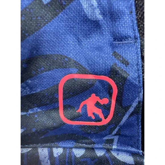 AND1 Men's M Blue Graffiti Zip Hoodie Jacket Retro Y2K Streetwear Basketball - Picture 6 of 7